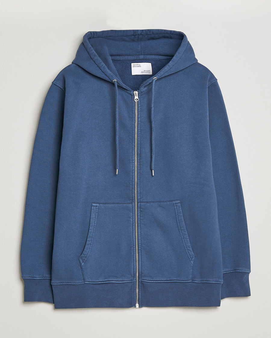 Herren | Pullover | Colorful Standard | Classic Organic Full Zip Hood Petrol Blue