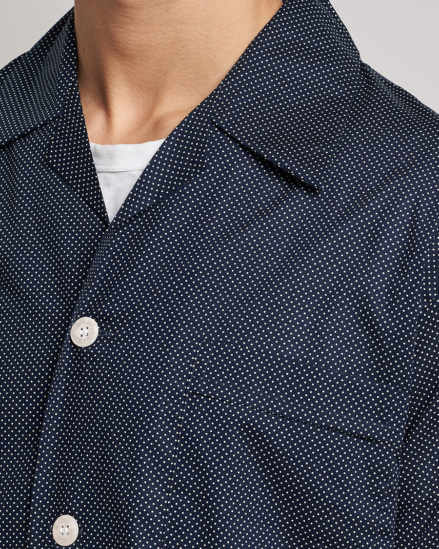 Herren | Schlafanzüge & Bademäntel | Derek Rose | Shortie Printed Cotton Pyjama Set Navy