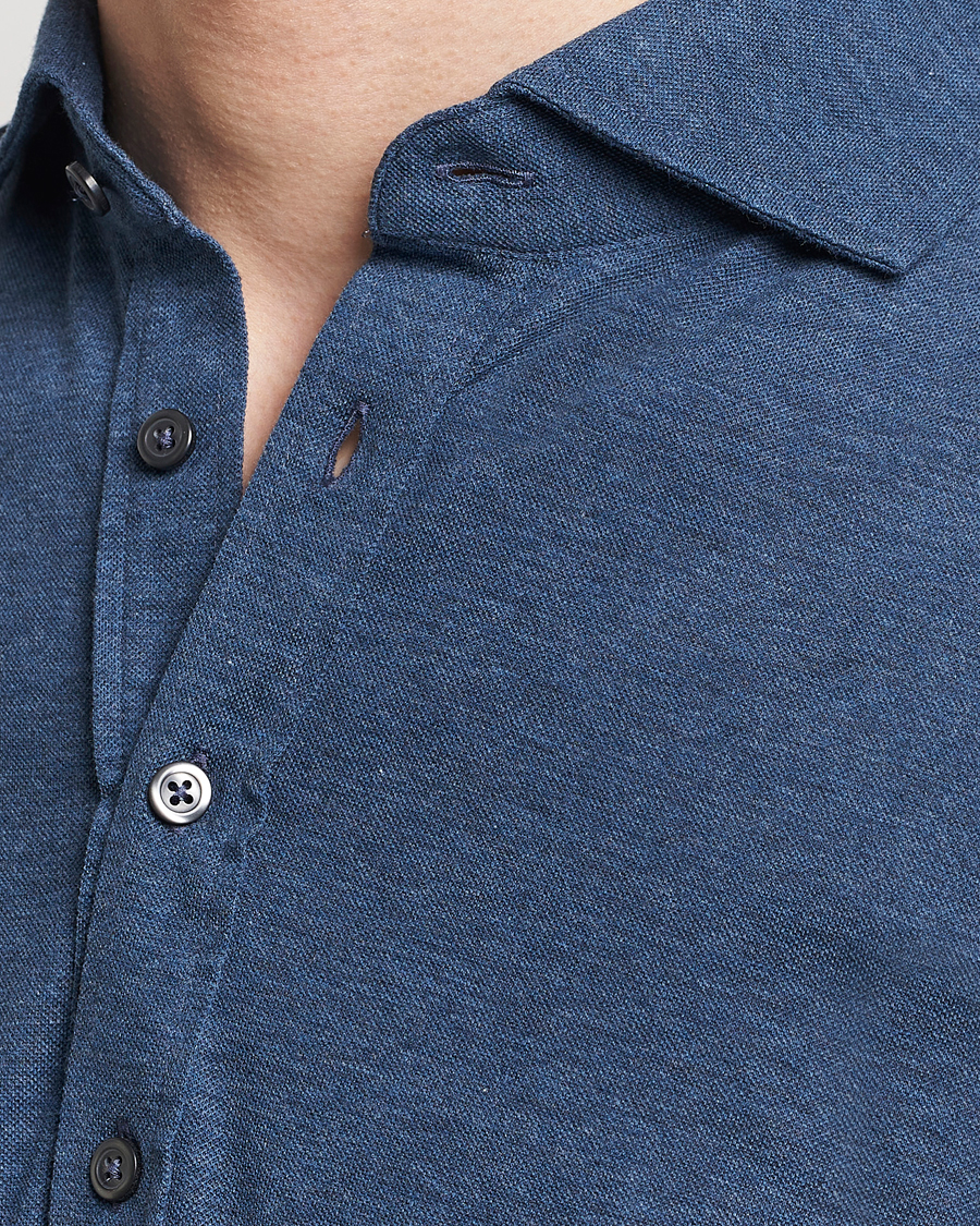 Herren | Hemden | Gran Sasso | Popover Shirt Blue