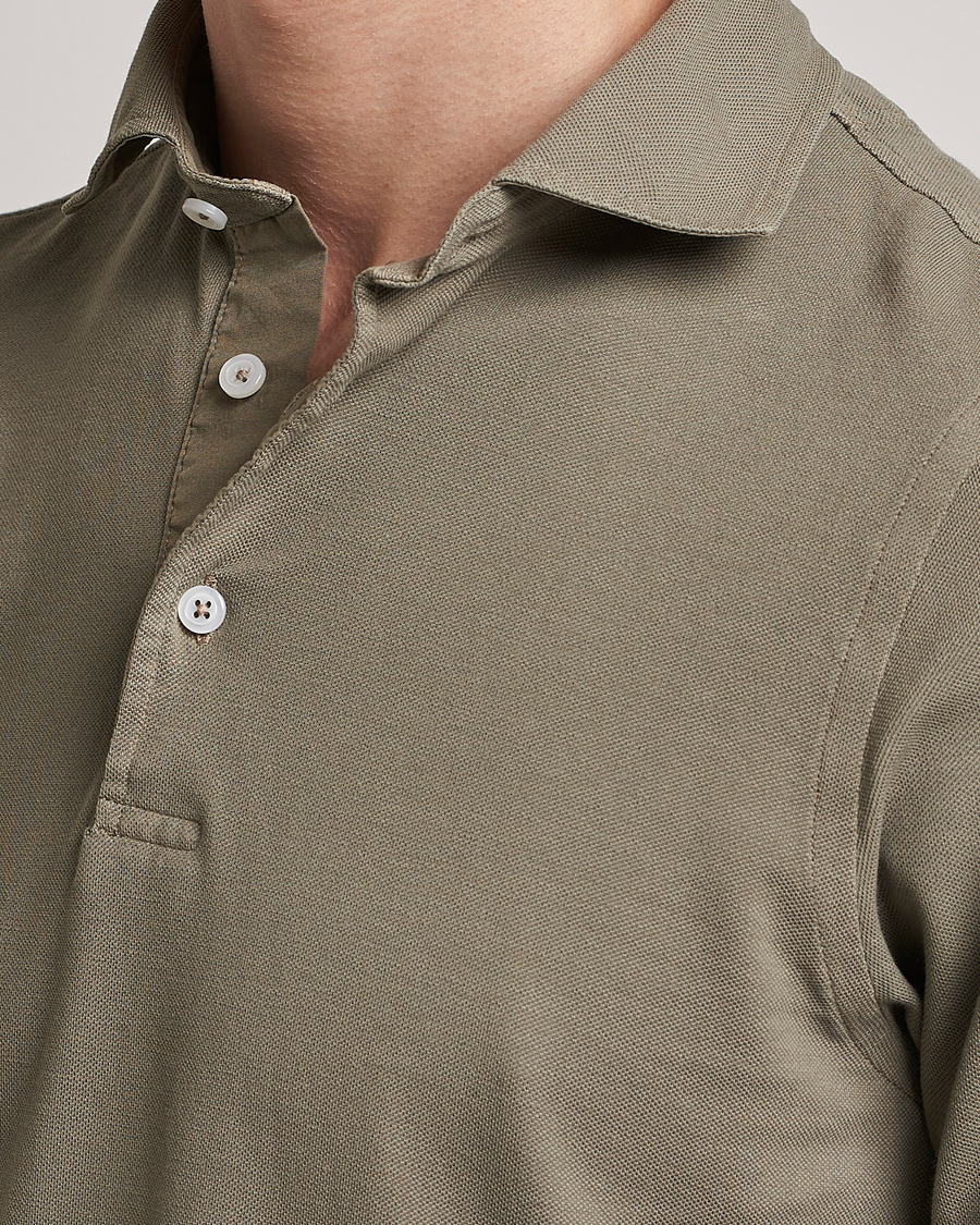 Herren | Poloshirts | Gran Sasso | Washed Polo Concrete Beige