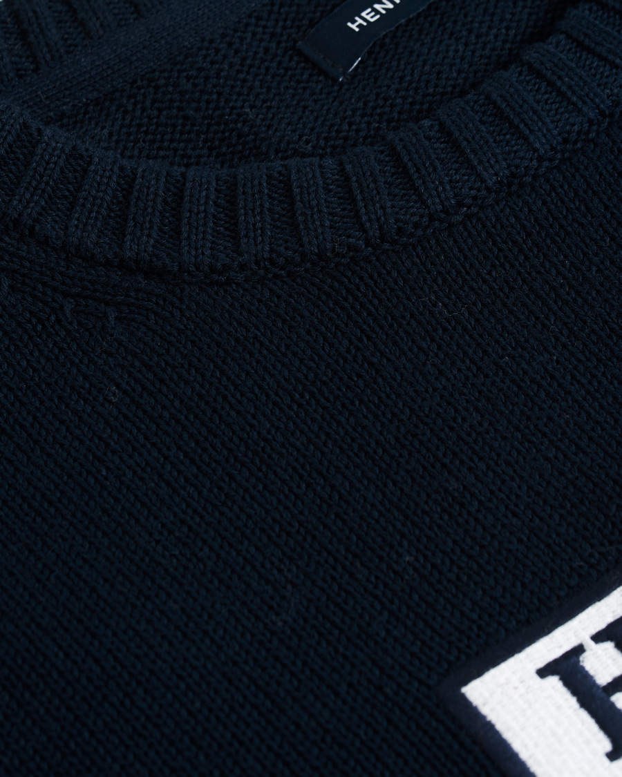 Herren | Pullover | Henri-Lloyd | Henri Lloyd Cross Flag Knitted Crew Neck Navy