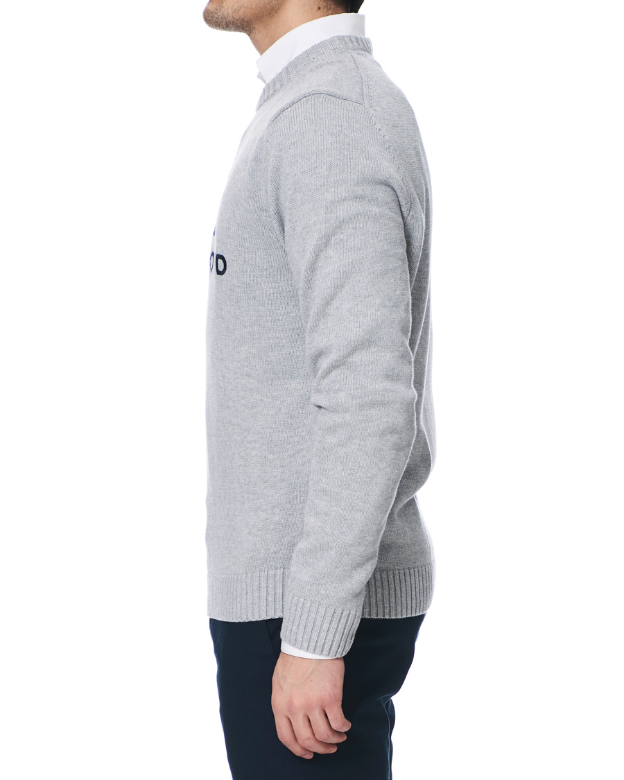 Herren | Pullover | Henri-Lloyd | Henri Lloyd Cross Flag Knitted Crew Neck Grey Melange