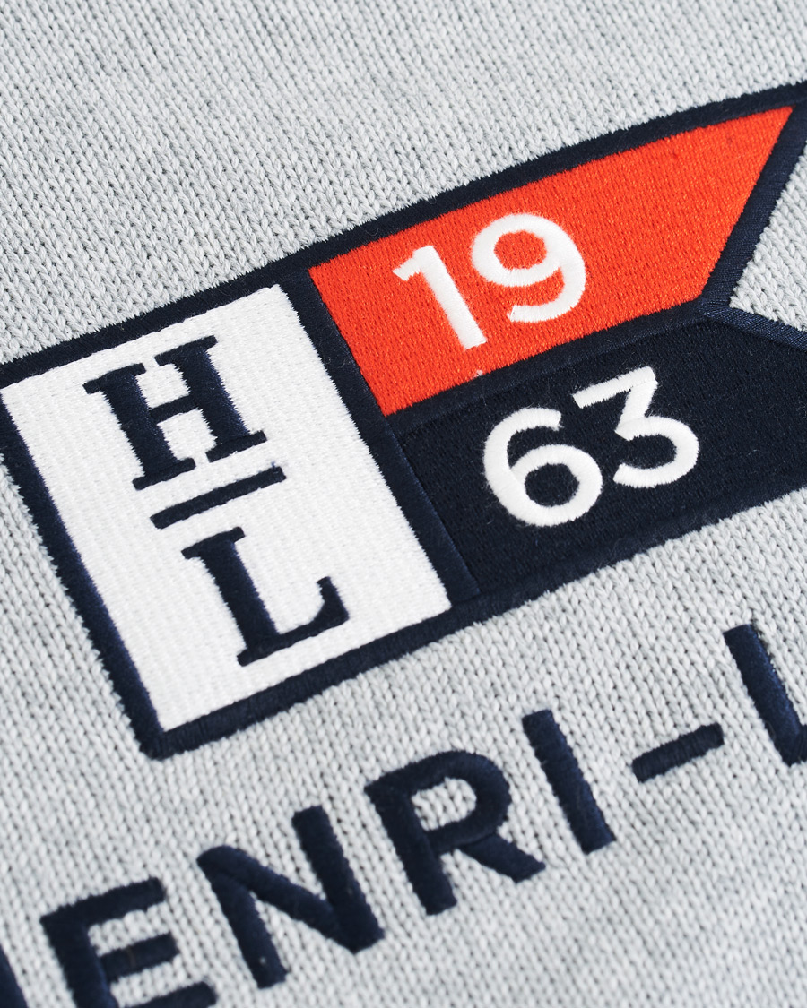 Herren | Pullover | Henri-Lloyd | Henri Lloyd Cross Flag Knitted Crew Neck Grey Melange