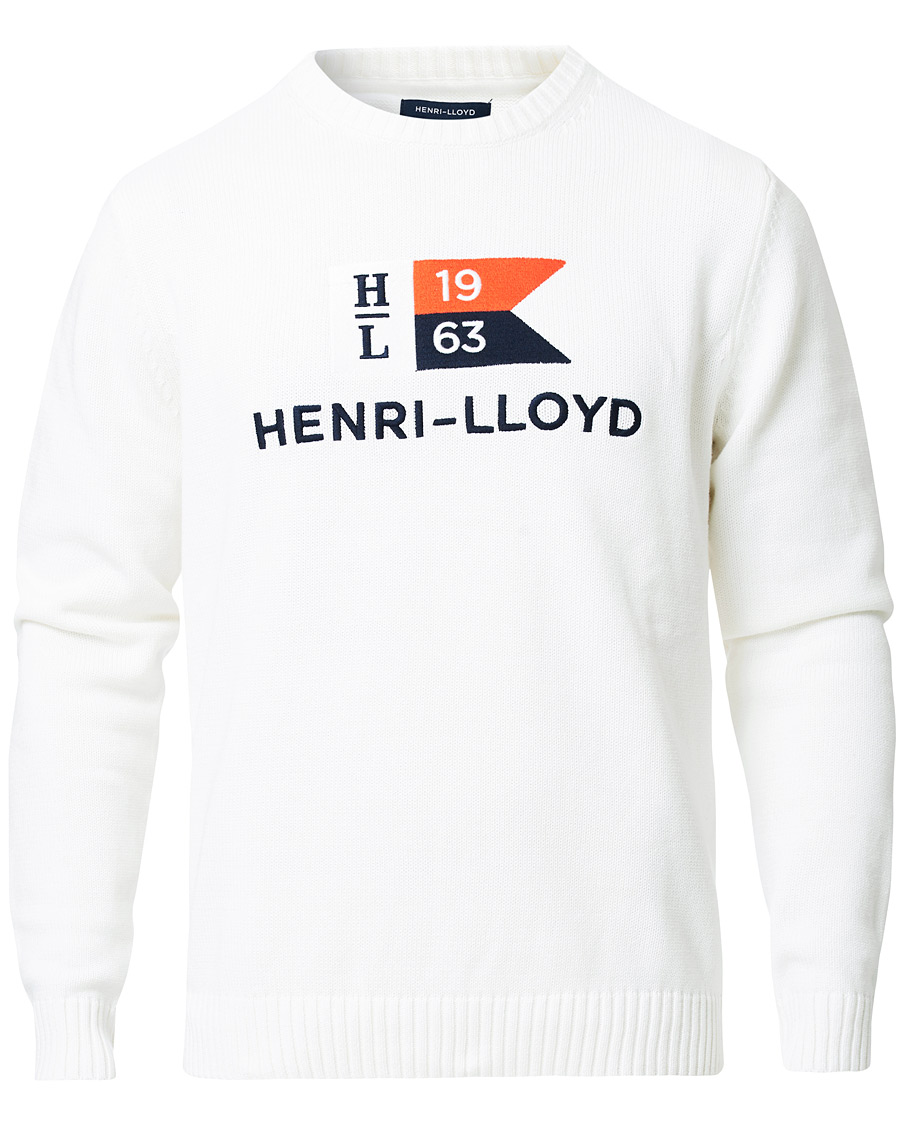 Herren | Pullover | Henri-Lloyd | Henri Lloyd Cross Flag Knitted Crew Neck Off White