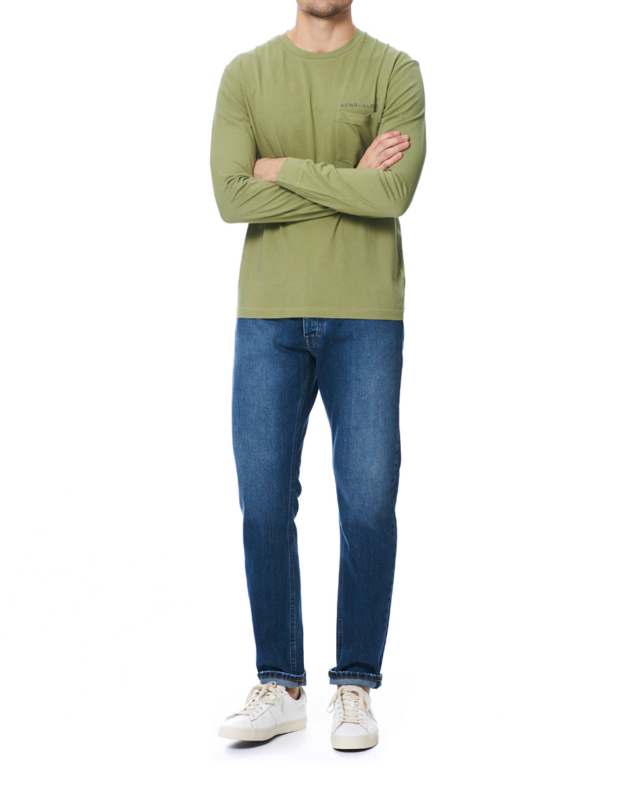Herren | T-Shirts | Henri-Lloyd | Henri Lloyd RWR Backprint Long Sleeve Crew Neck Tee Light Green