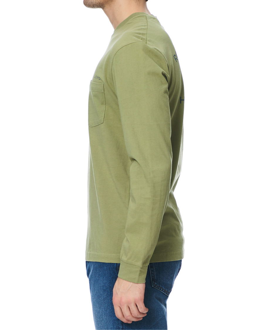 Herren | T-Shirts | Henri-Lloyd | Henri Lloyd RWR Backprint Long Sleeve Crew Neck Tee Light Green