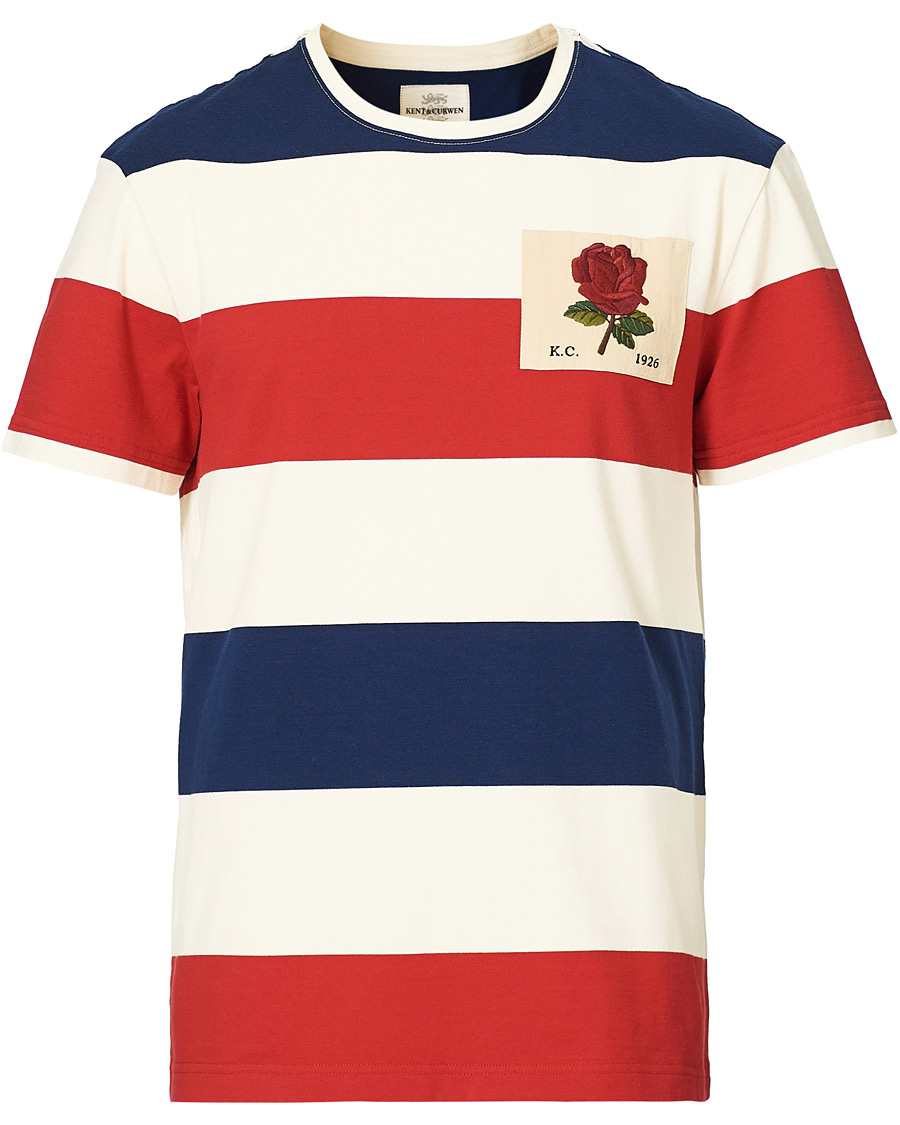 Herren | T-Shirts | Kent & Curwen | Stanley Striped Rose Logo Tee Multi