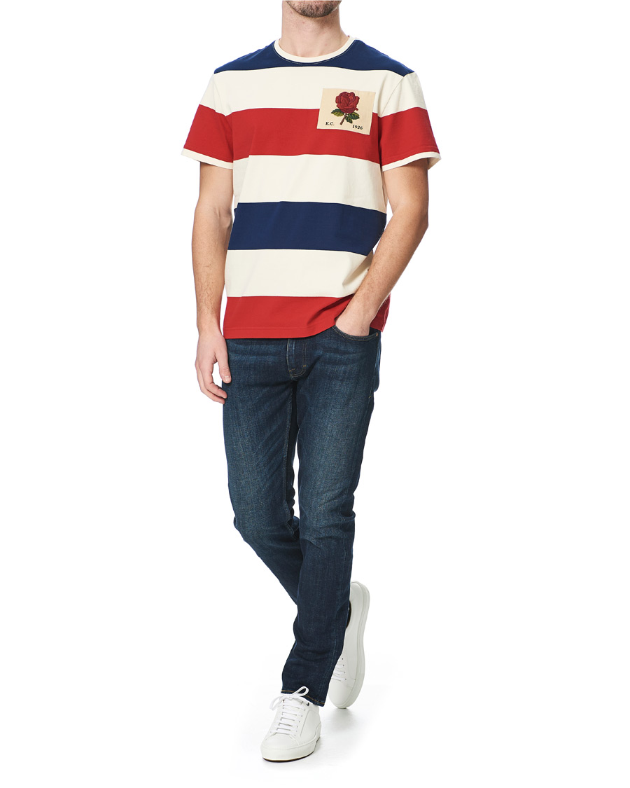 Herren | T-Shirts | Kent & Curwen | Stanley Striped Rose Logo Tee Multi