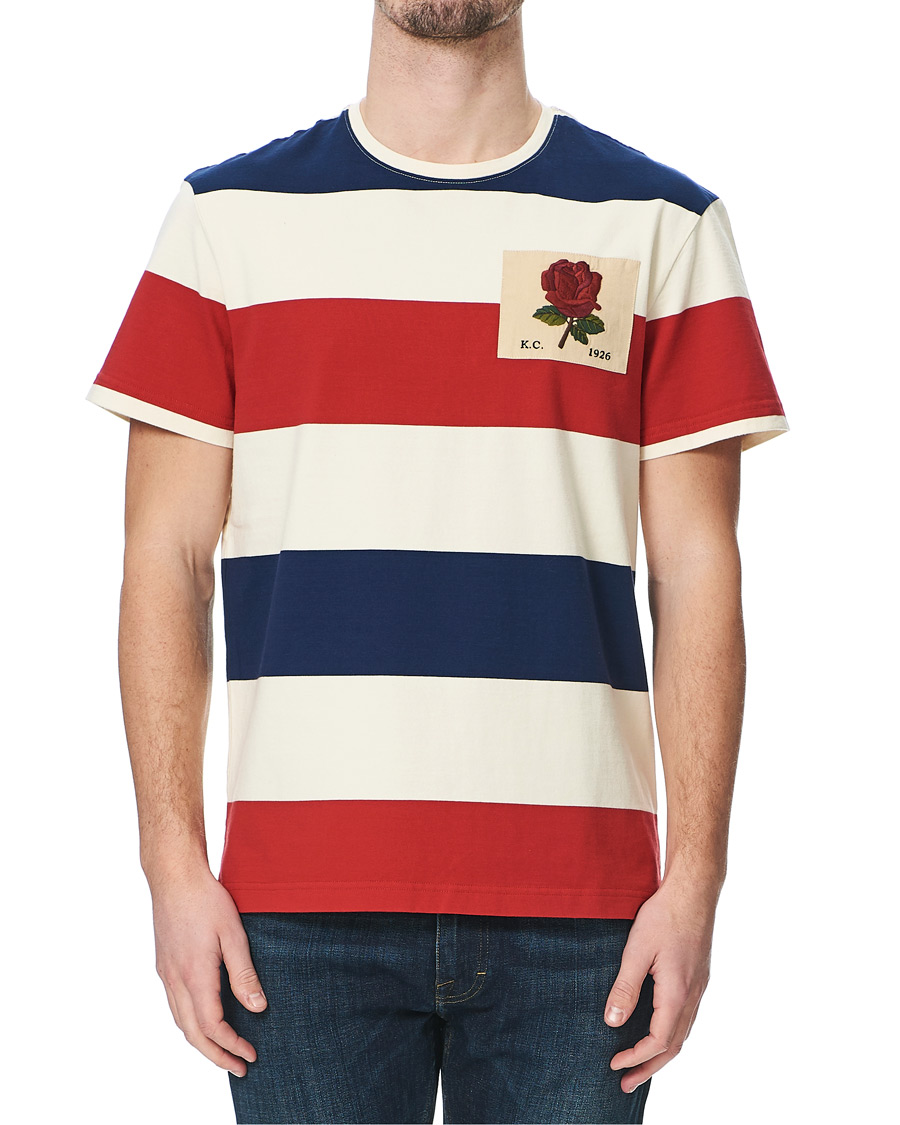 Herren | T-Shirts | Kent & Curwen | Stanley Striped Rose Logo Tee Multi