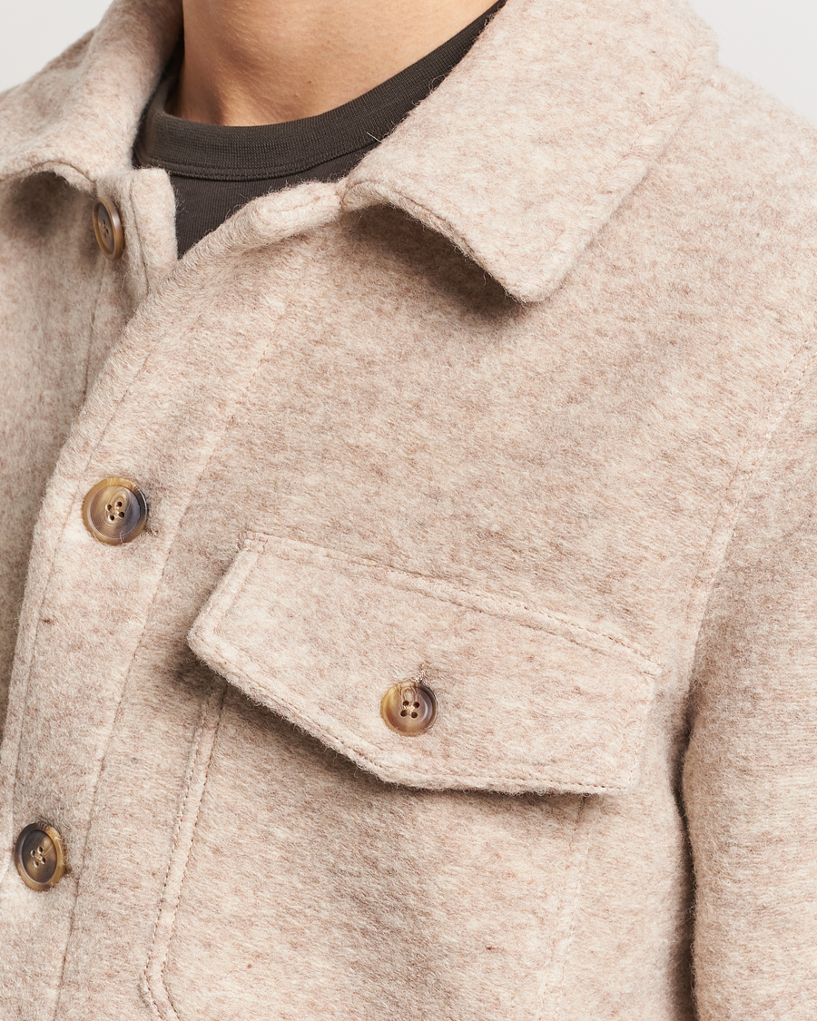Herren | Jacken | A Day's March | Chaumont Heavy Wool Overshirt Sand