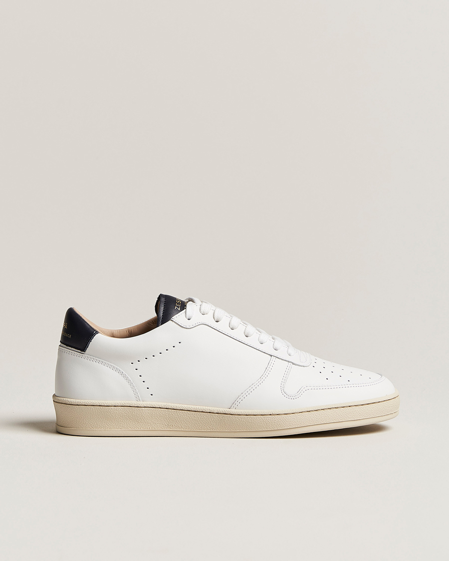 Herren | Zespà ZSP23 APLA Leather Sneakers White/Navy | Zespà | ZSP23 APLA Leather Sneakers White/Navy