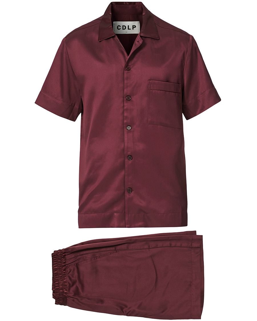 Herren | Schlafanzüge & Bademäntel | CDLP | Home Suit Short Sleeve Burgundy