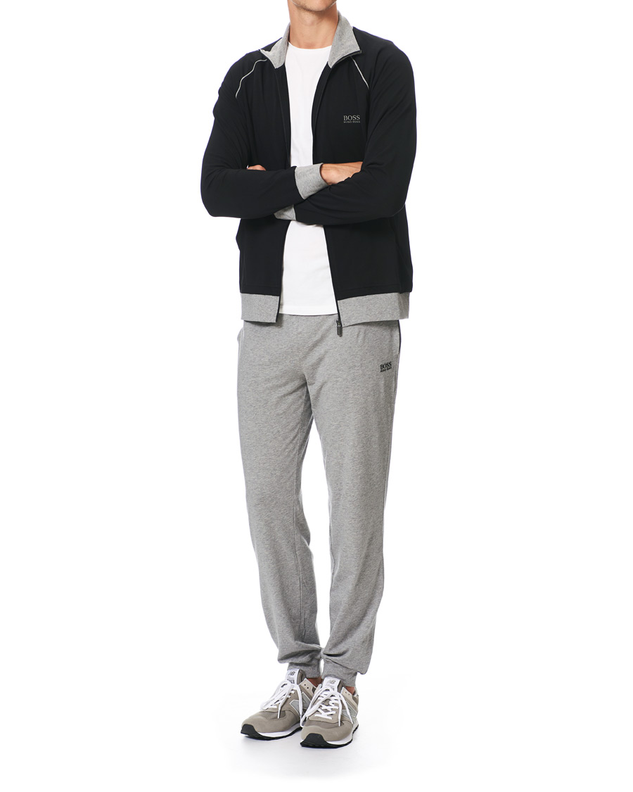 Herren | BOSS Loungewear Full-Zip Sweater Black | BOSS BLACK | BOSS Loungewear Full-Zip Sweater Black