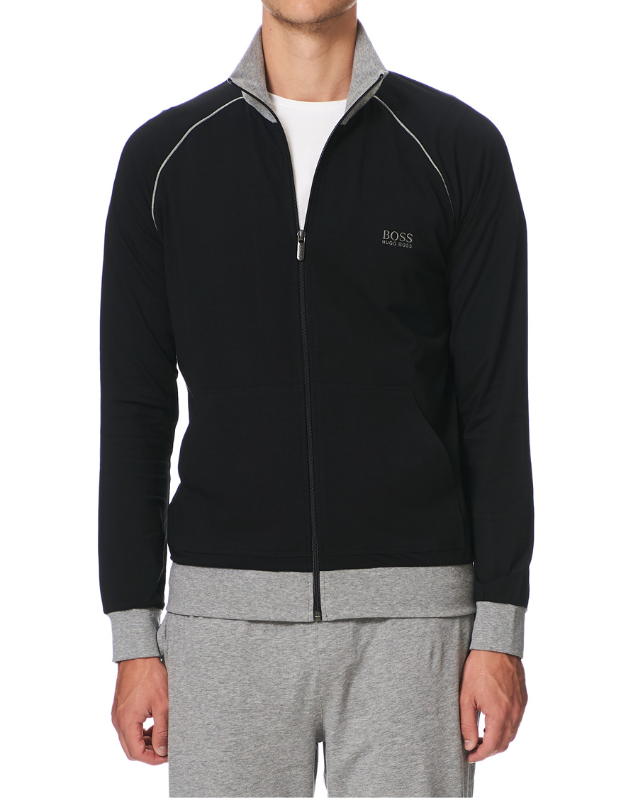 Herren | BOSS Loungewear Full-Zip Sweater Black | BOSS BLACK | BOSS Loungewear Full-Zip Sweater Black