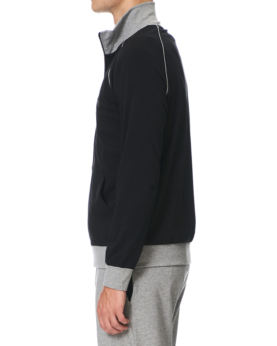 Herren | BOSS Loungewear Full-Zip Sweater Black | BOSS BLACK | BOSS Loungewear Full-Zip Sweater Black