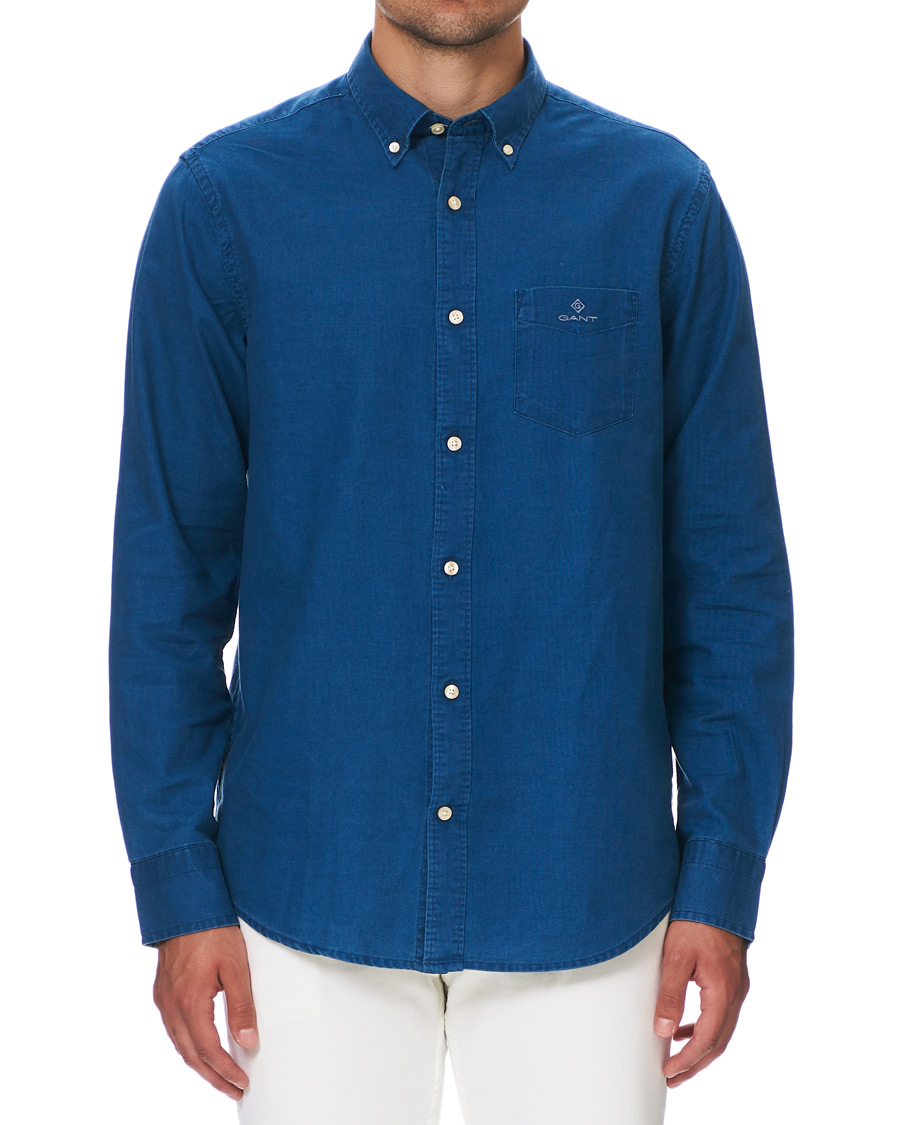 Herren | Hemden | GANT | Regular Fit Indigo Royal Oxford Shirt Blue