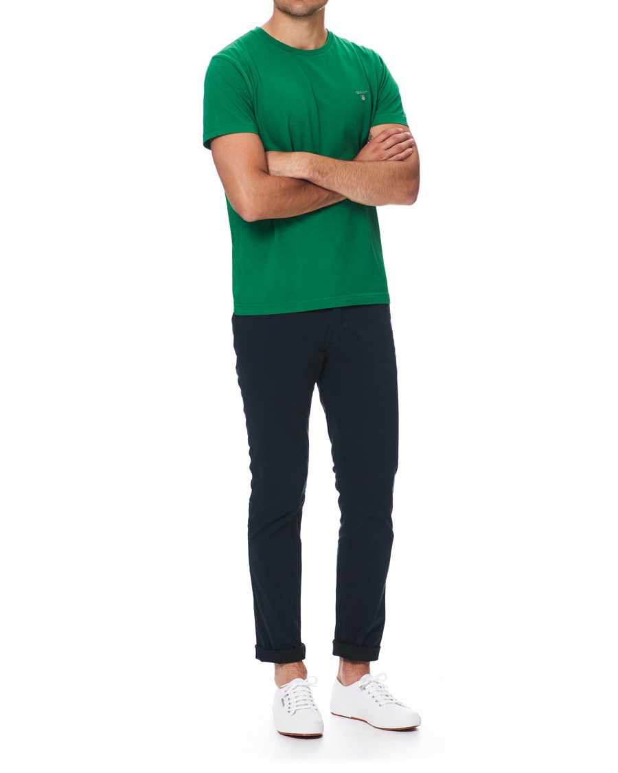 Herren | T-Shirts | GANT | Original Crew Neck Tee Amazon Green