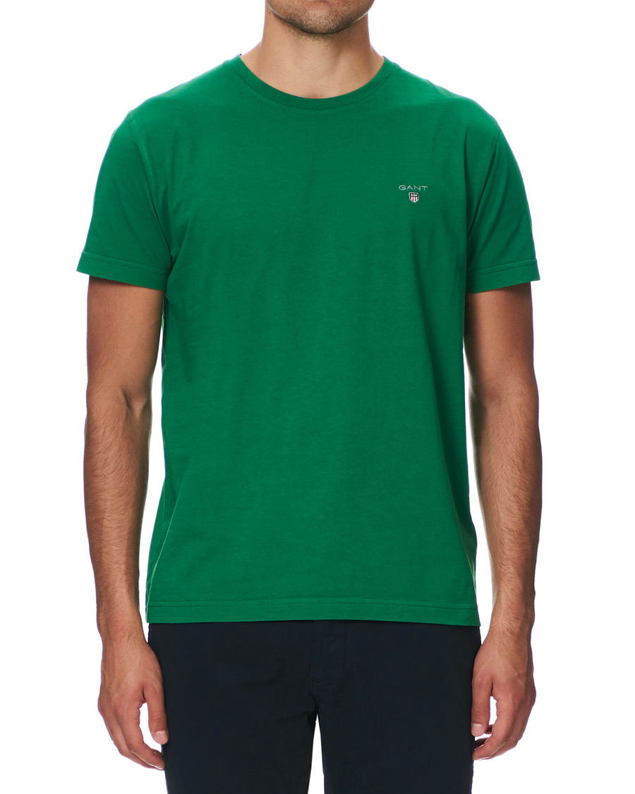 Herren | T-Shirts | GANT | Original Crew Neck Tee Amazon Green