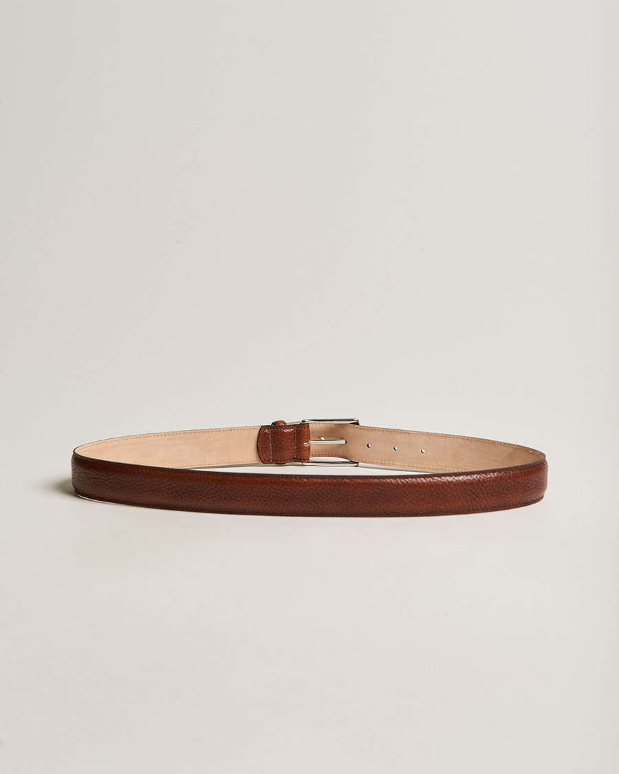 Herren | Sale accessoires | Loake 1880 | Henry Grained Leather Belt 3,3 cm Mahogany