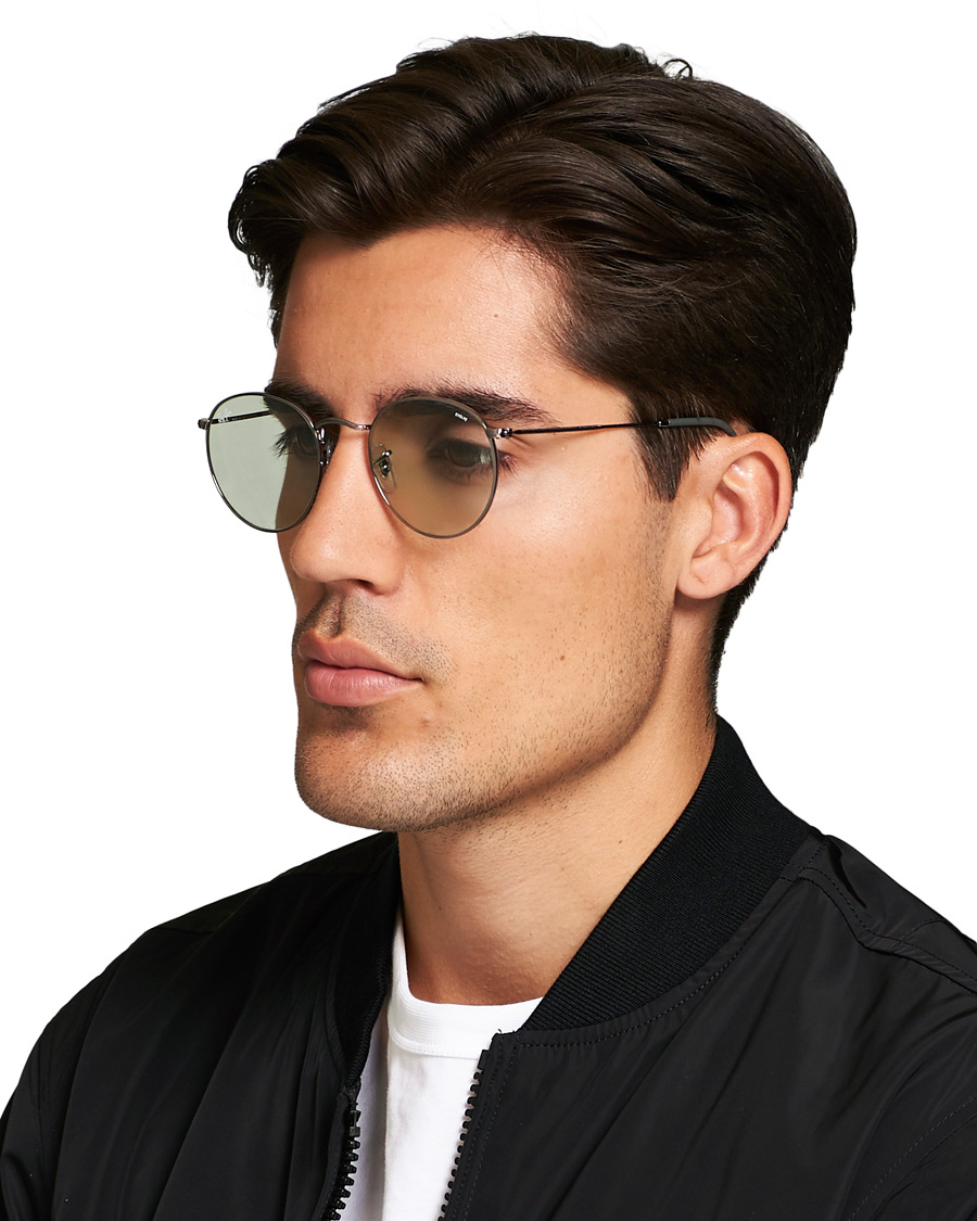 Herren | Ray-Ban 0RB3447 Round Metal Sunglasses Gunmetal/Light Green | Ray-Ban | 0RB3447 Round Metal Sunglasses Gunmetal/Light Green