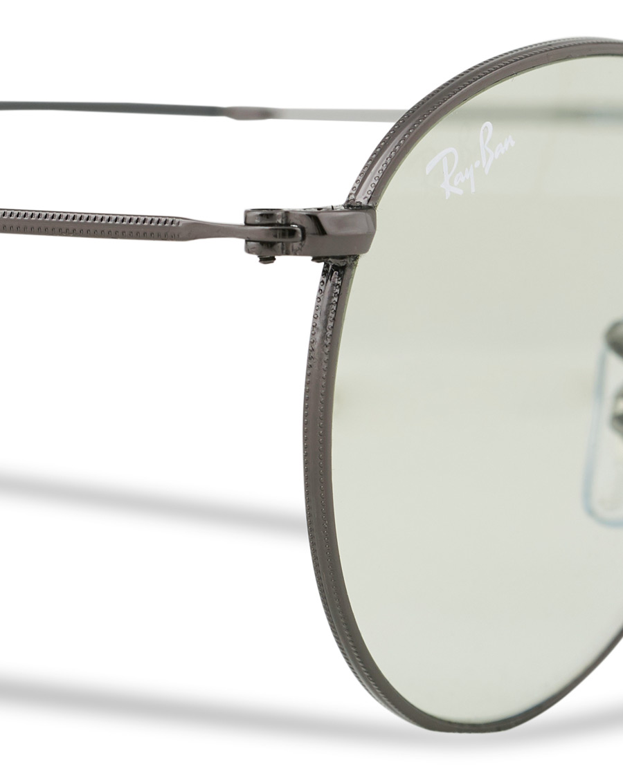 Herren | Ray-Ban 0RB3447 Round Metal Sunglasses Gunmetal/Light Green | Ray-Ban | 0RB3447 Round Metal Sunglasses Gunmetal/Light Green
