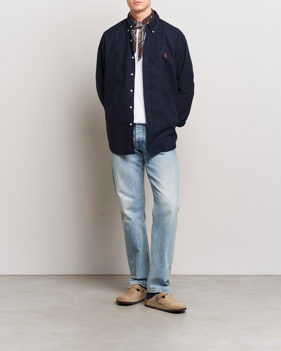 Herren | Hemden | Polo Ralph Lauren | Custom Fit Garment Dyed Oxford Shirt Navy