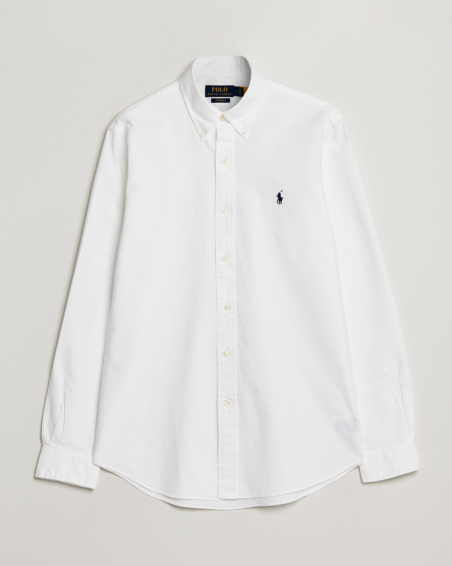 Herren | Hemden | Polo Ralph Lauren | Custom Fit Garment Dyed Oxford Shirt White