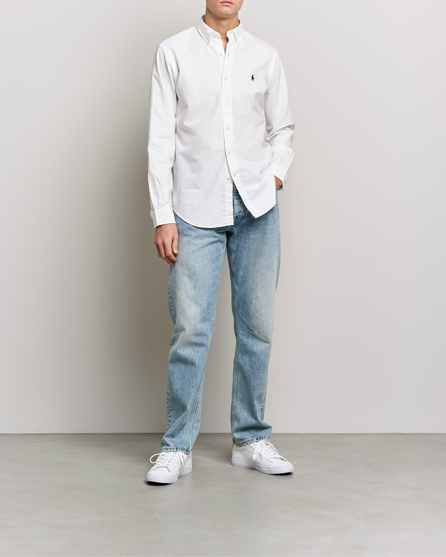 Herren | Hemden | Polo Ralph Lauren | Custom Fit Garment Dyed Oxford Shirt White