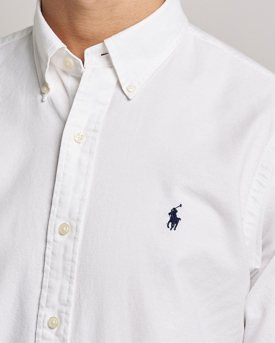 Herren | Hemden | Polo Ralph Lauren | Custom Fit Garment Dyed Oxford Shirt White