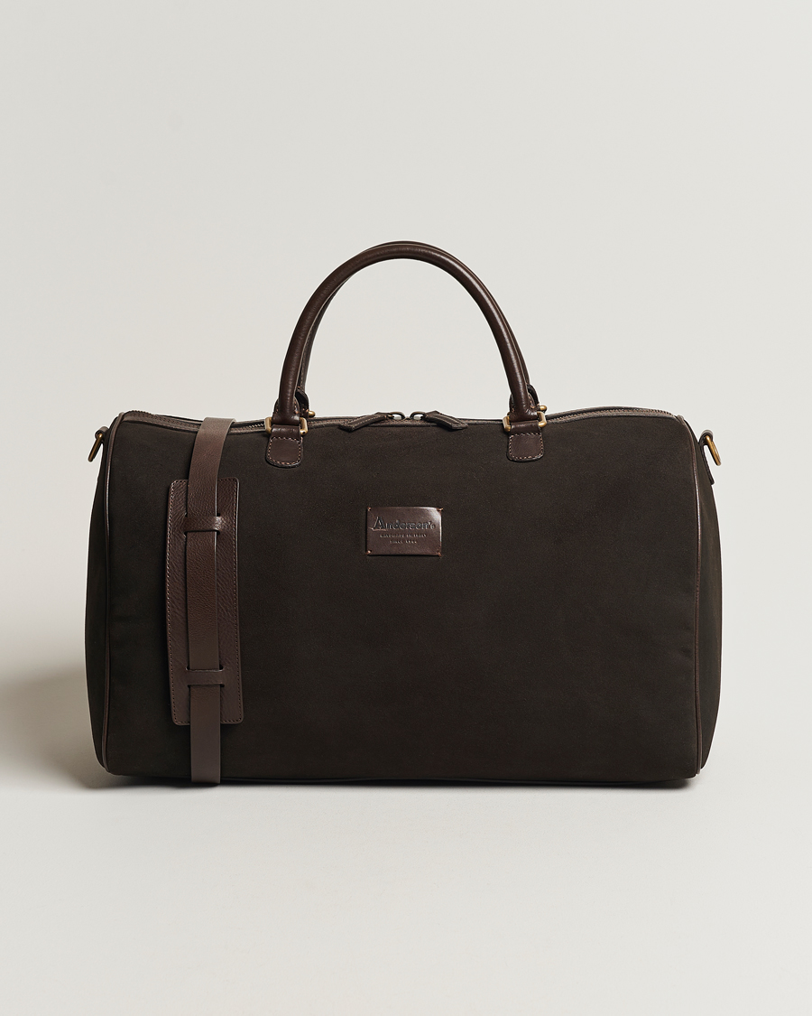 Herren | Anderson's Boston Suede Weekendbag Brown/Brown | Anderson's | Boston Suede Weekendbag Brown/Brown