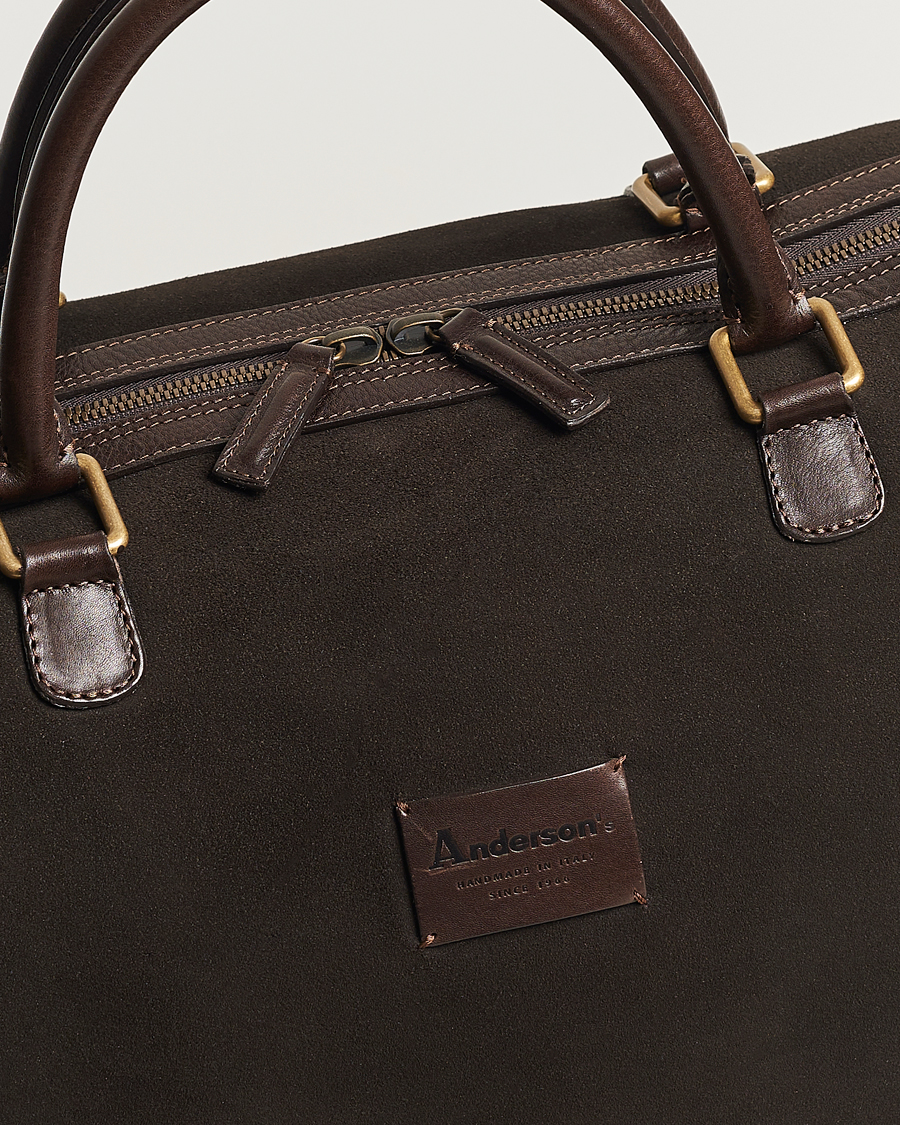 Herren | Anderson's Boston Suede Weekendbag Brown/Brown | Anderson's | Boston Suede Weekendbag Brown/Brown