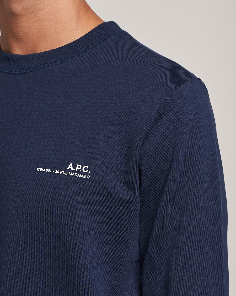 Herren | Pullover | A.P.C. | Item Crew Neck Sweatshirt Navy