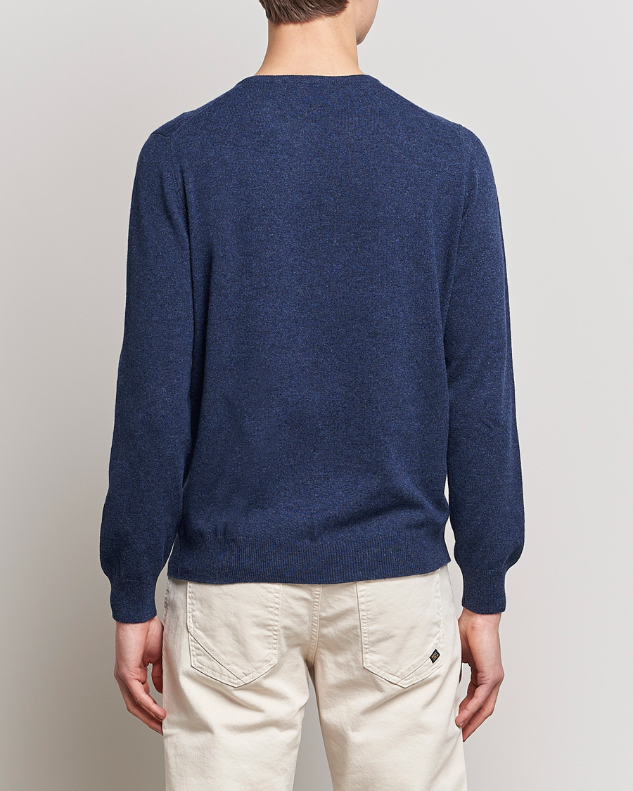 Herren | Pullover | Gran Sasso | Wool/Cashmere Crew Neck Navy Melange