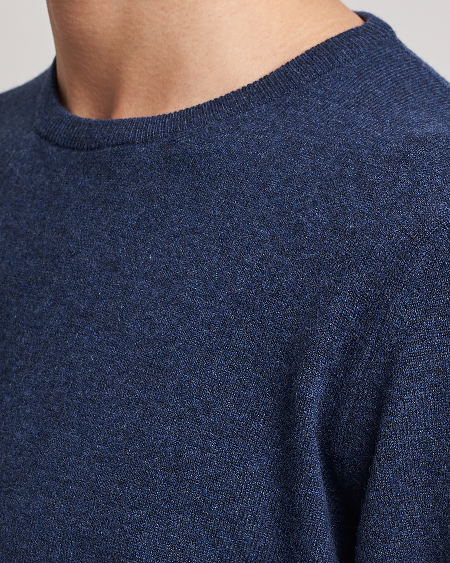 Herren | Pullover | Gran Sasso | Wool/Cashmere Crew Neck Navy Melange