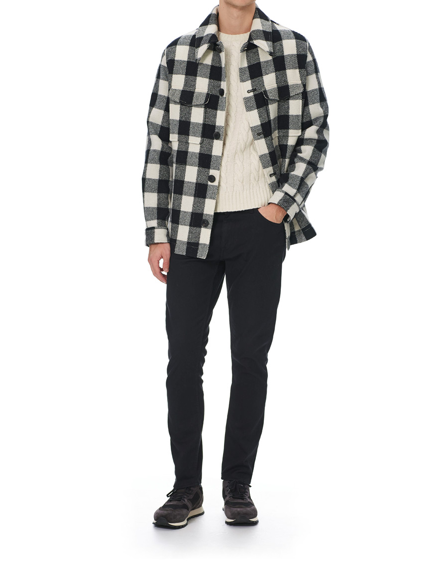 Herren | Jacken | AMI | Overcheck Flannel Shirt Jacket Black/White