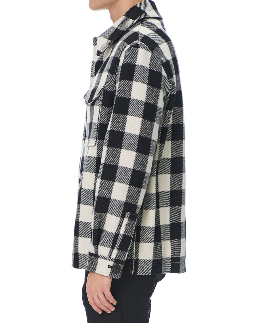 Herren | Jacken | AMI | Overcheck Flannel Shirt Jacket Black/White