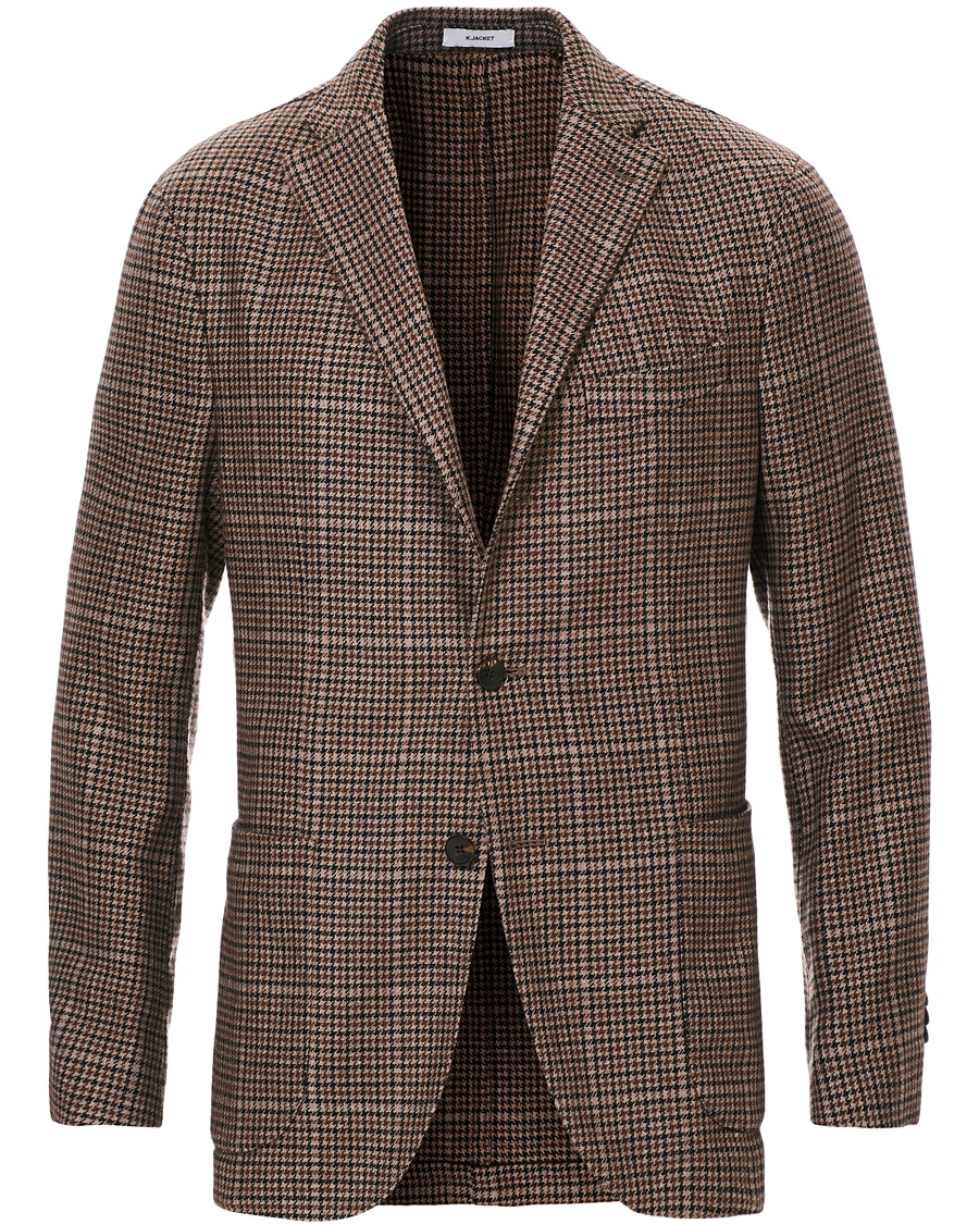 Herren | Sakkos | Boglioli | K Jacket Houndstooth Blazer Brown