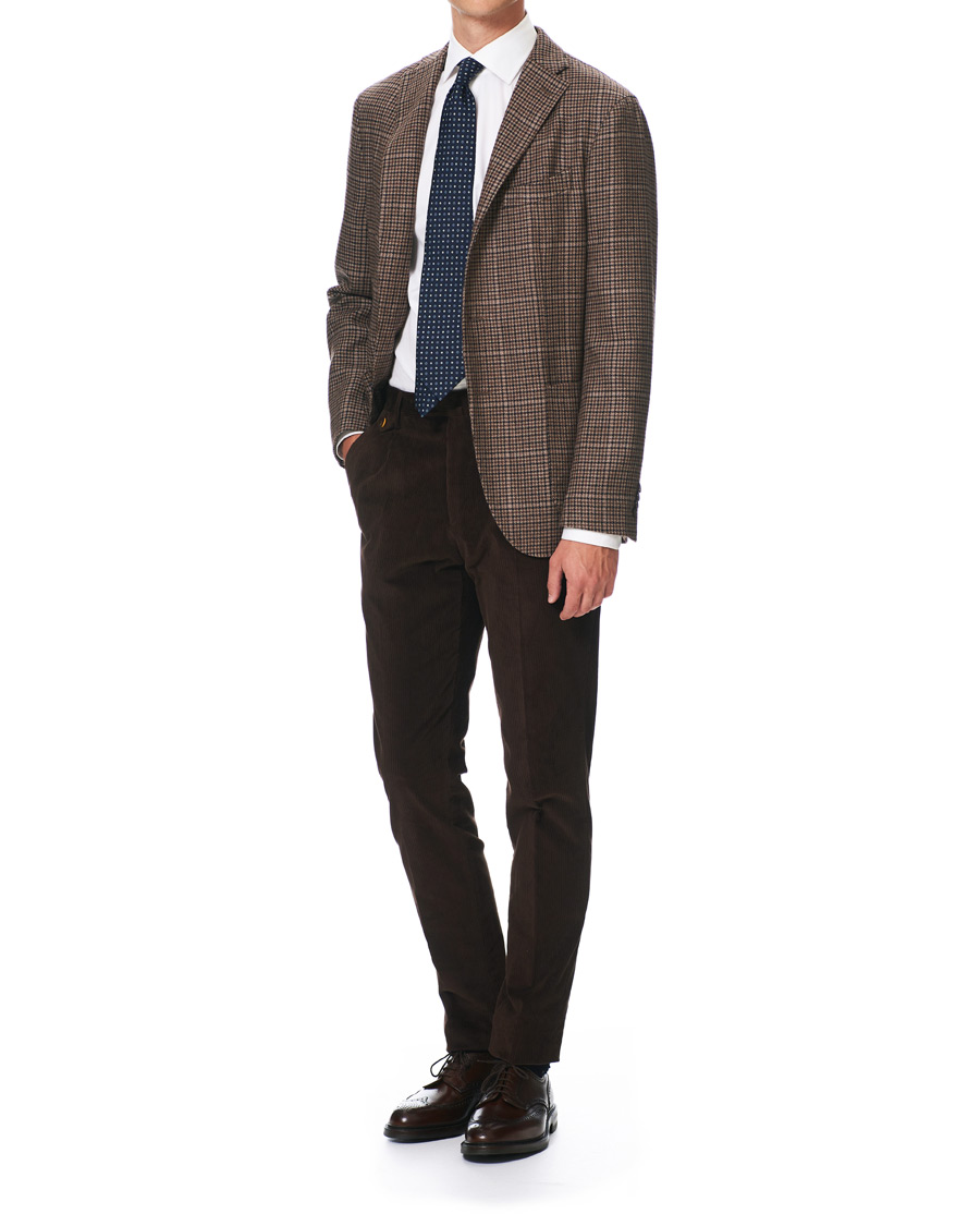 Herren | Sakkos | Boglioli | K Jacket Houndstooth Blazer Brown
