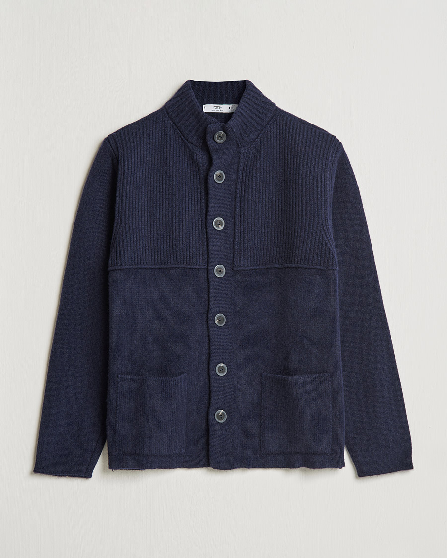 Herren | Pullover | Inis Meáin | Heavy Wool Cardigan Navy