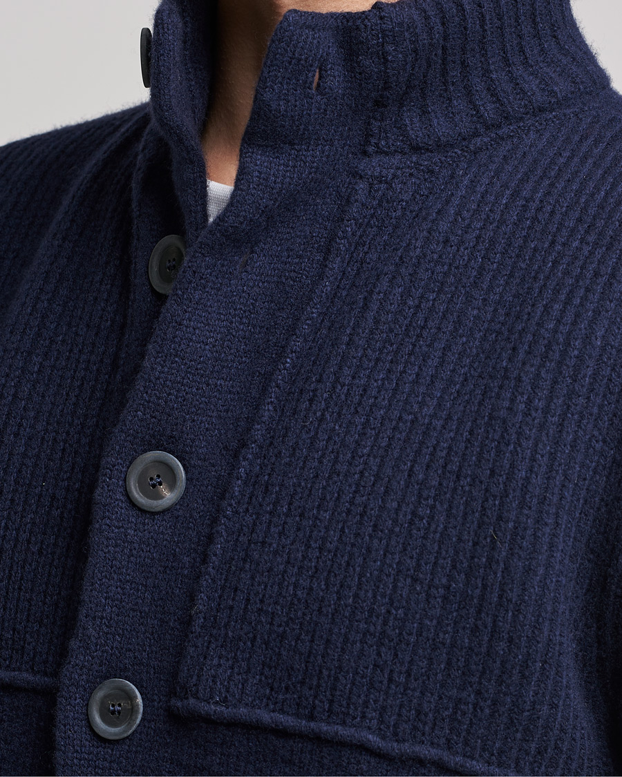 Herren | Pullover | Inis Meáin | Heavy Wool Cardigan Navy