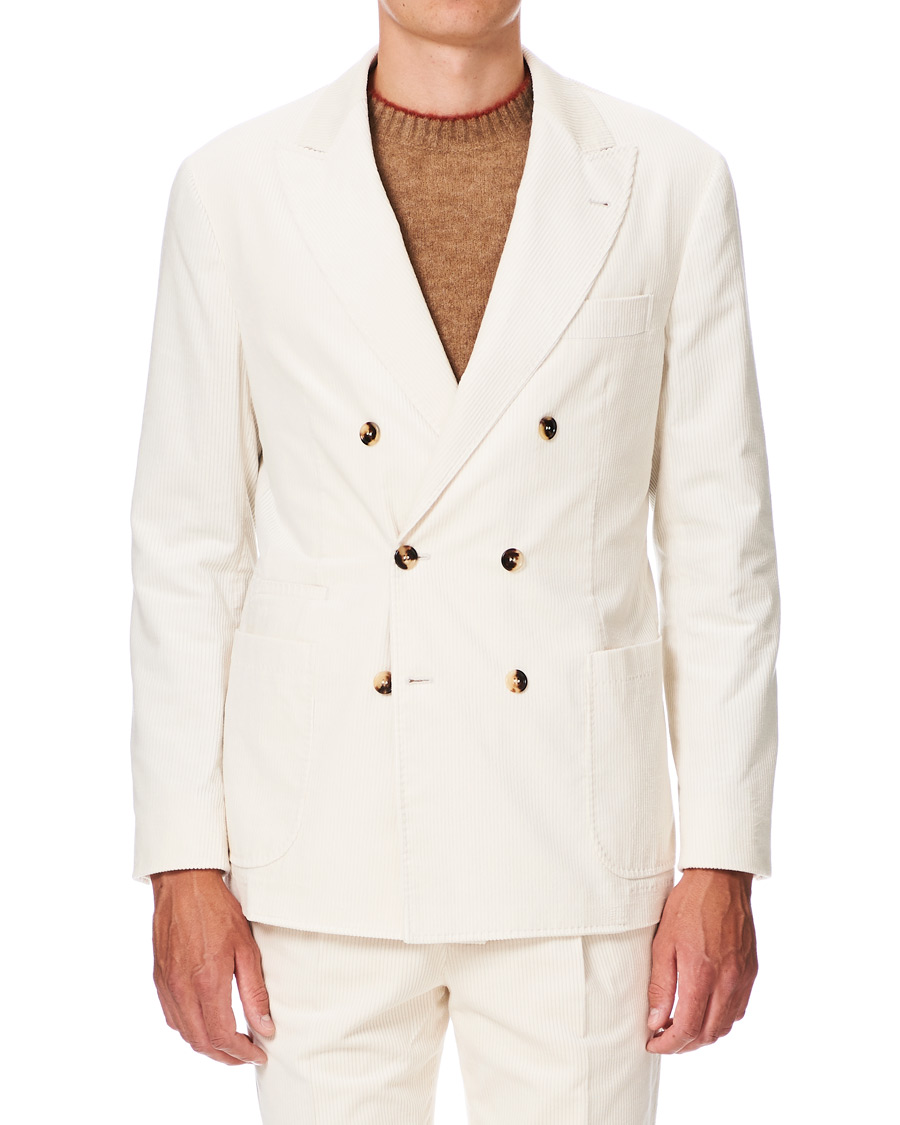 Herren | Sakkos | Brunello Cucinelli | Sea Island Cotton Corduroy Blazer Winter White