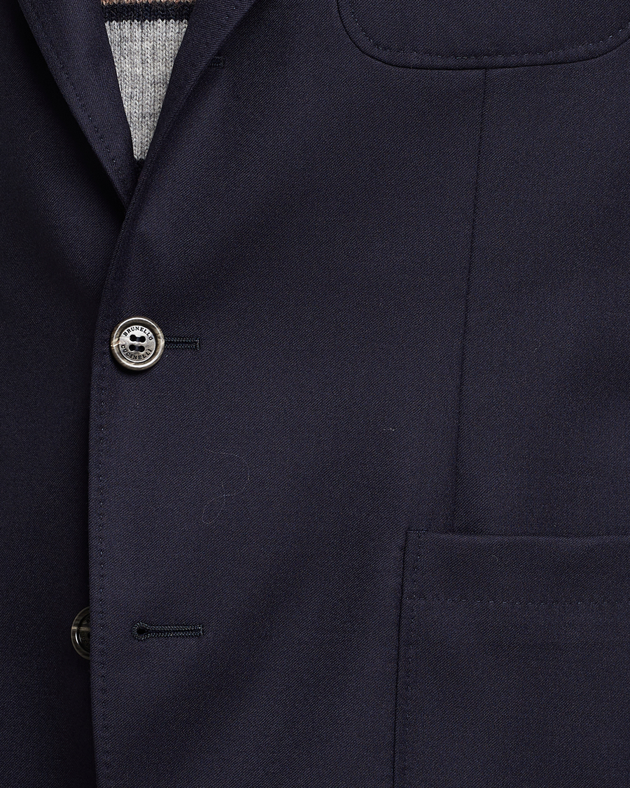 Herren | Sakkos | Brunello Cucinelli | Flannel Blazer Navy