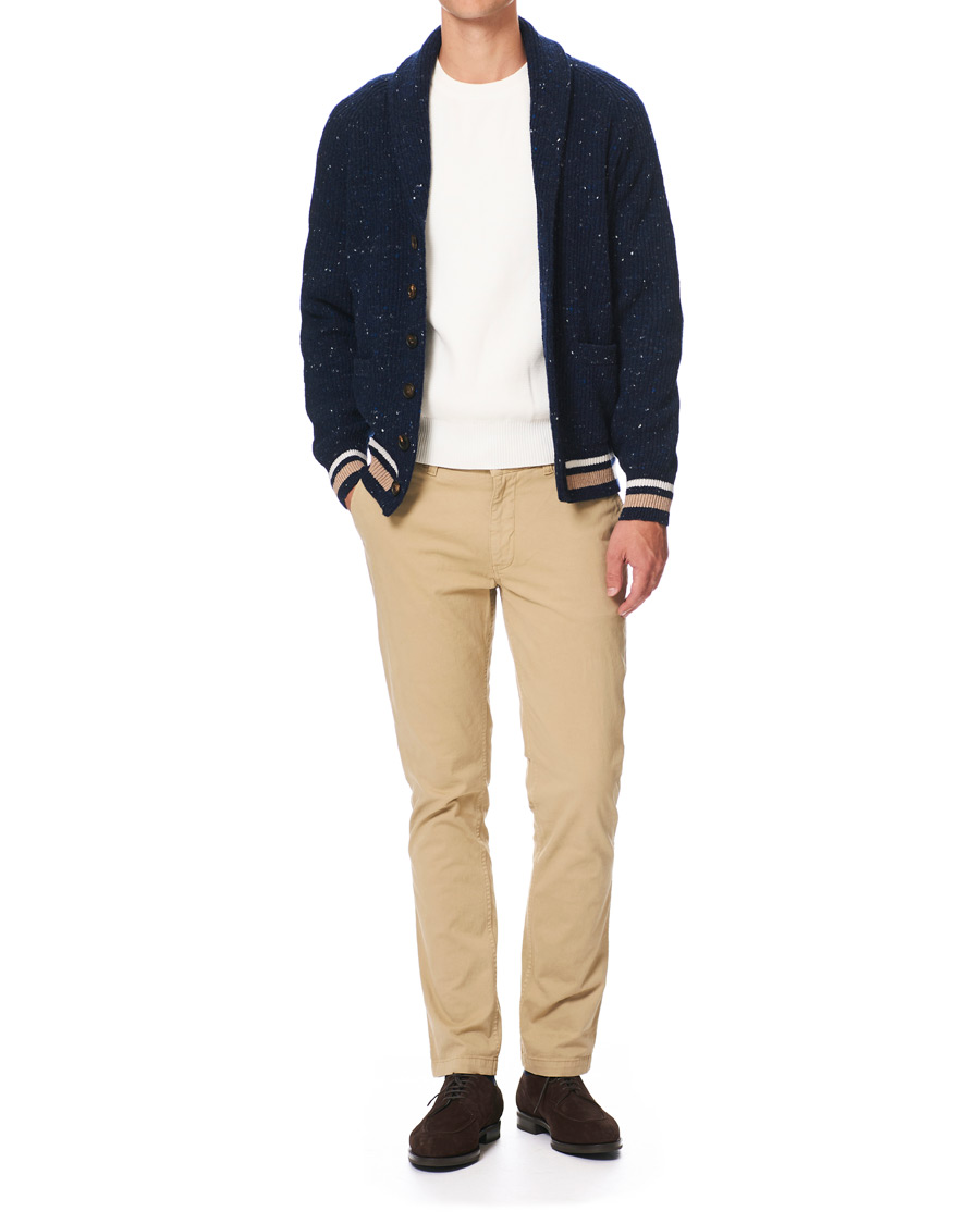 Herren | Pullover | Brunello Cucinelli | Cashmere Blend Shawl Collar Cardigan Dark Blue