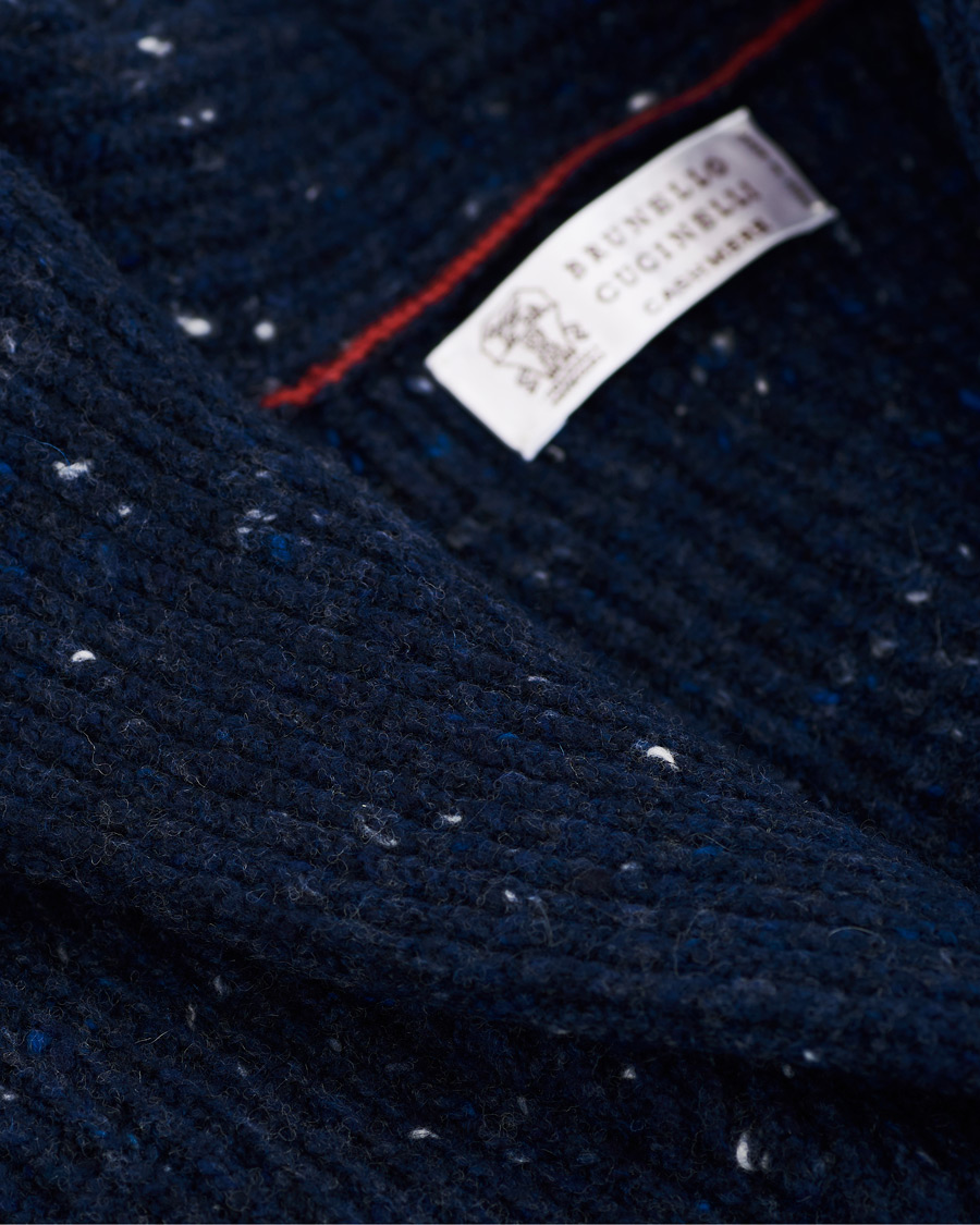 Herren | Pullover | Brunello Cucinelli | Cashmere Blend Shawl Collar Cardigan Dark Blue
