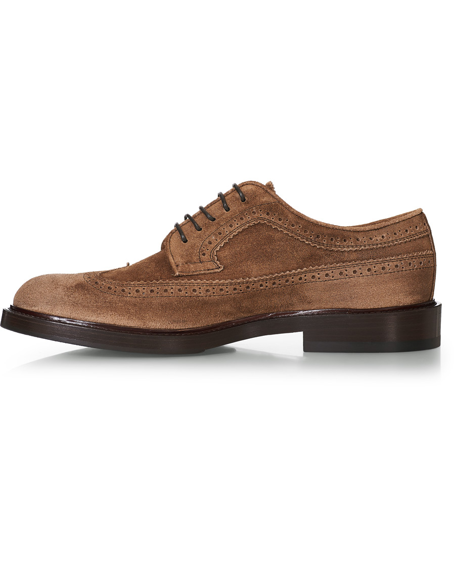 Herren | Brunello Cucinelli Longwing Brogue Brown Suede | Brunello Cucinelli | Longwing Brogue Brown Suede