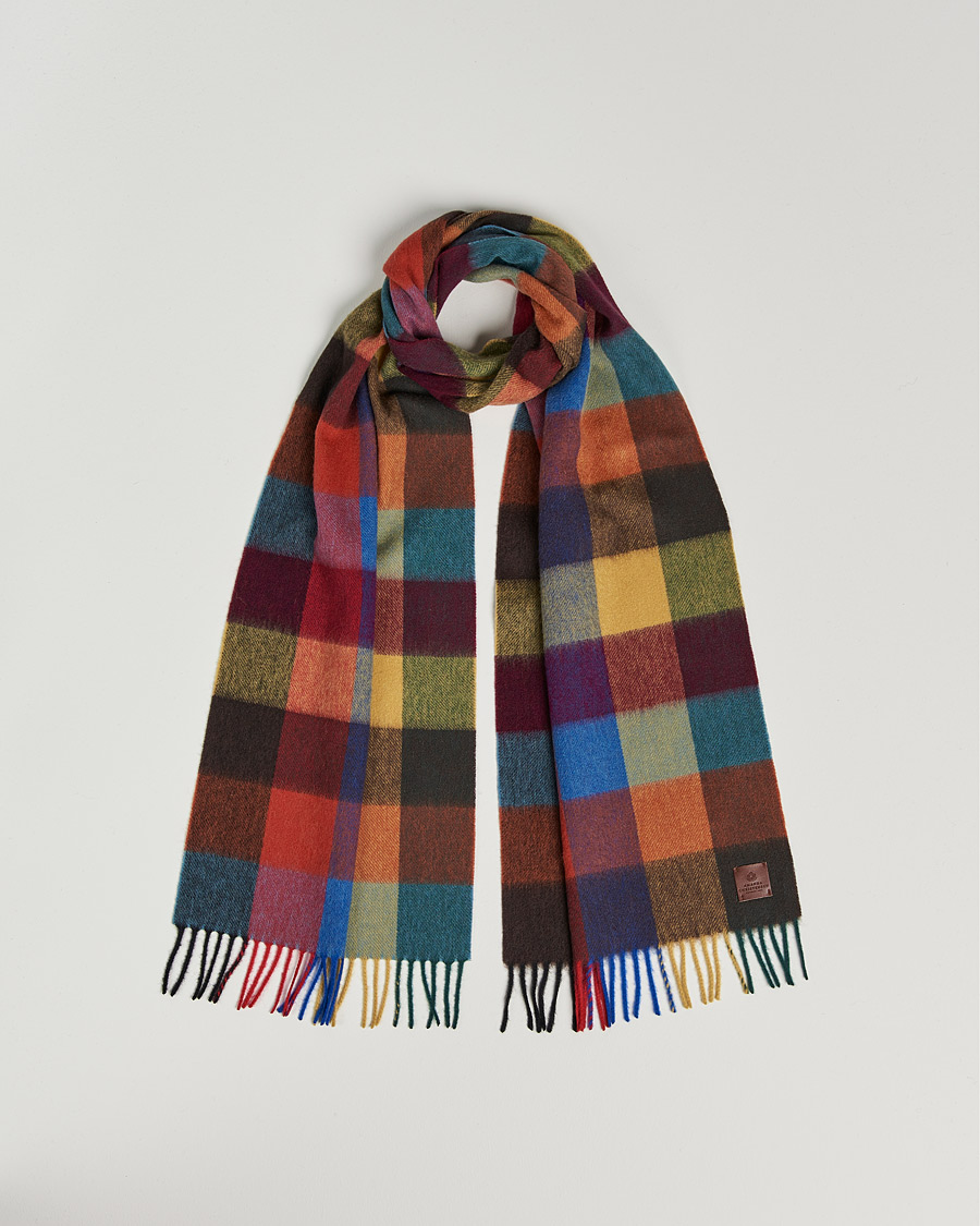 Herren | Amanda Christensen Wool Block Check Scarf Multi | Amanda Christensen | Wool Block Check Scarf Multi