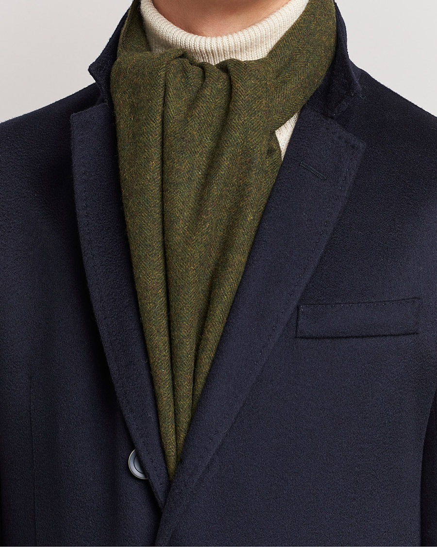 Herren | Amanda Christensen Merino Wool Scarf Green Melange | Amanda Christensen | Merino Wool Scarf Green Melange