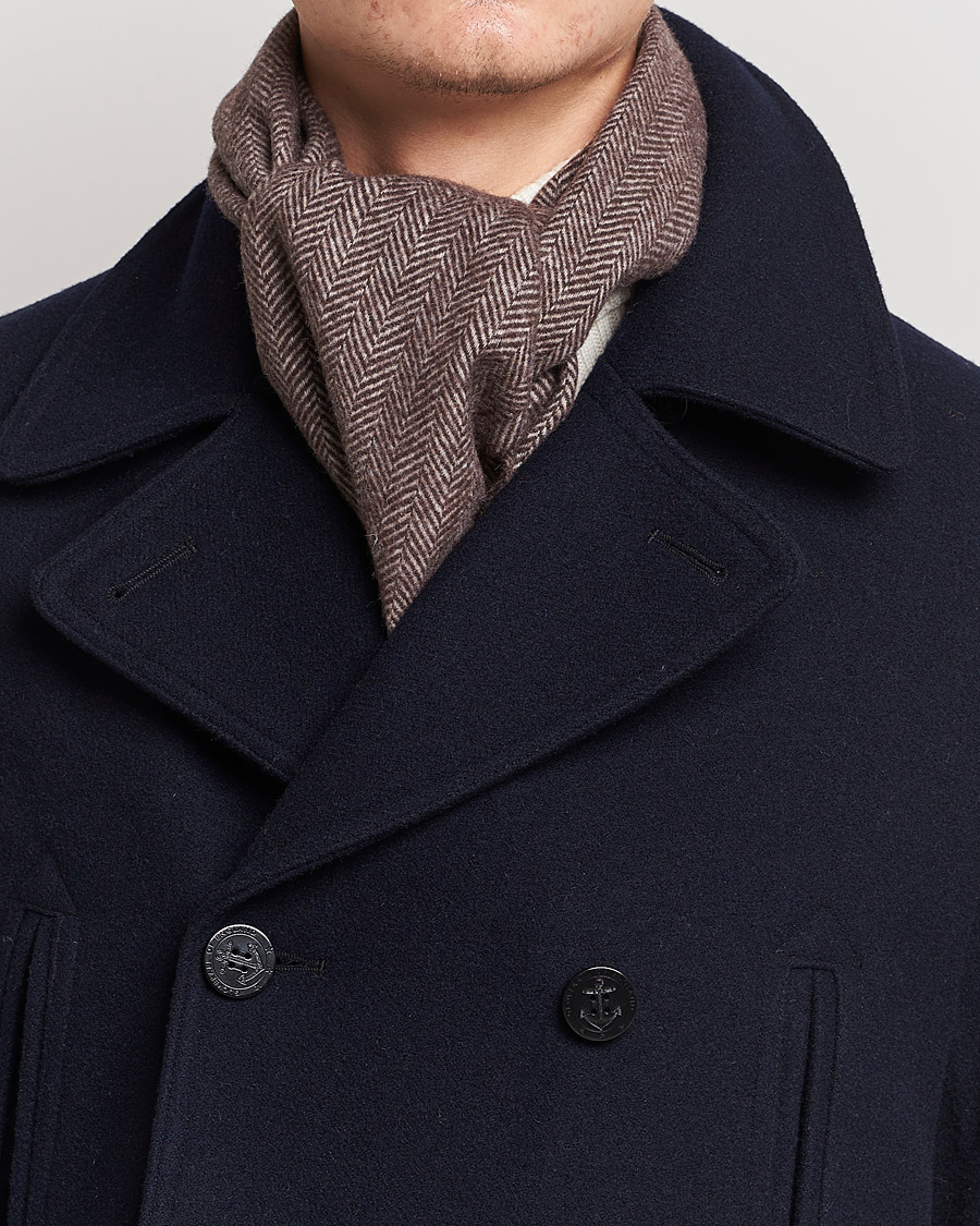 Herren | Amanda Christensen Merino Wool Herringbone Brown | Amanda Christensen | Merino Wool Herringbone Brown