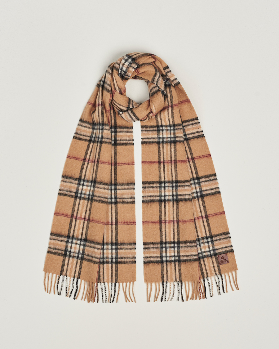 Herren | Schals | Amanda Christensen | Wool Check Scarf Beige