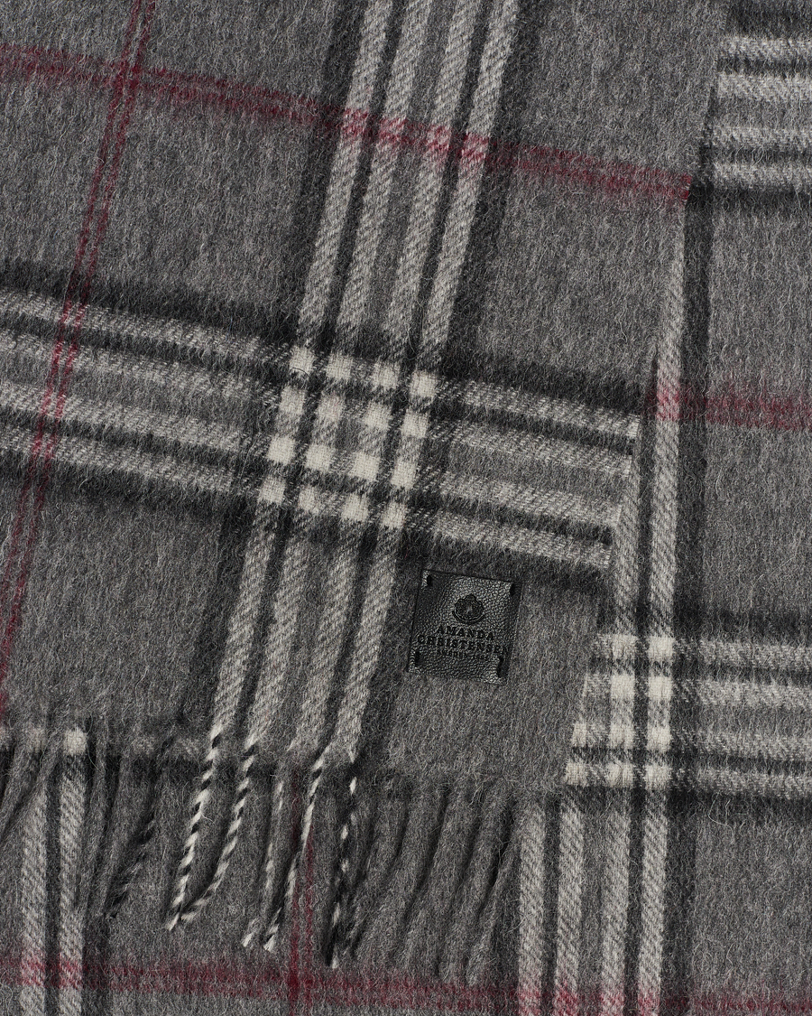 Herren | Schals | Amanda Christensen | Wool Check Scarf Grey